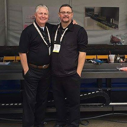 David Carr and Dave Dunham at a Tradeshow